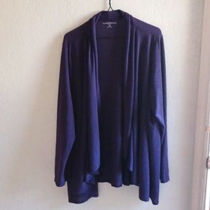 Purple Open Front Cardigan